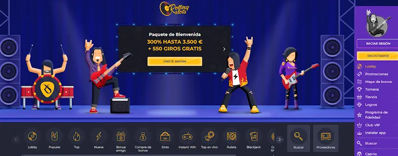 RollingSlots — retirada por monedero en menos de una hora