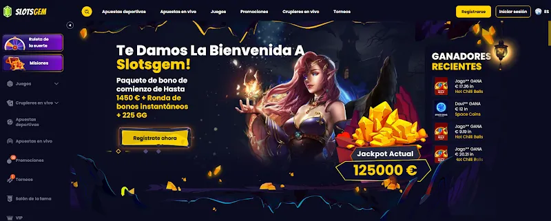 Slotsgem — 10.000 juegos y retirada en cripto en una hora